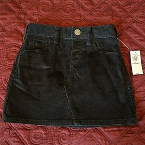 NEW WITH TAGS- OLD NEVY cute black corduroy skirt for little princess, size 3T